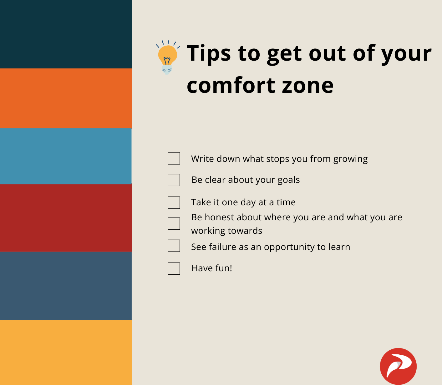 Tips to get out of your comfort zone